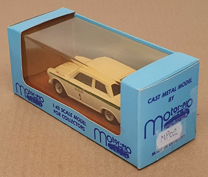 Motor Pro 1/43 Scale MP02 - Ford Lotus Cortina #1 Int. Historic Rally Of GB 1991
