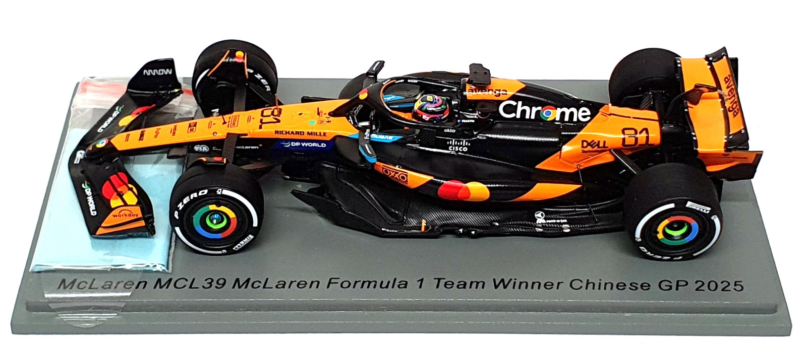 Spark 1/43 Scale S9580 - F1 McLaren MCL39 #81 Winner Chinese GP 2025 Piastri