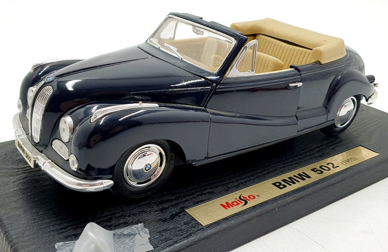 Maisto 1/18 Scale Diecast 31817 - BMW 502 1955 Cabriolet - Dark Blue