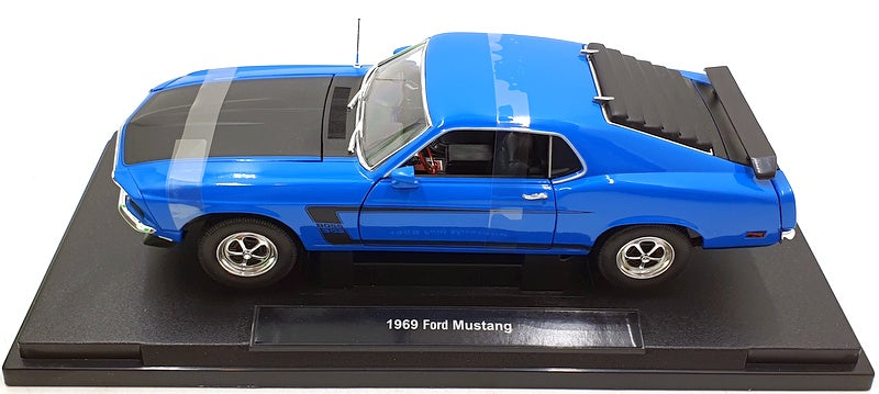 Welly NEX 1/18 Scale Diecast 12516W - 1969 Ford Mustang Boss - Blue