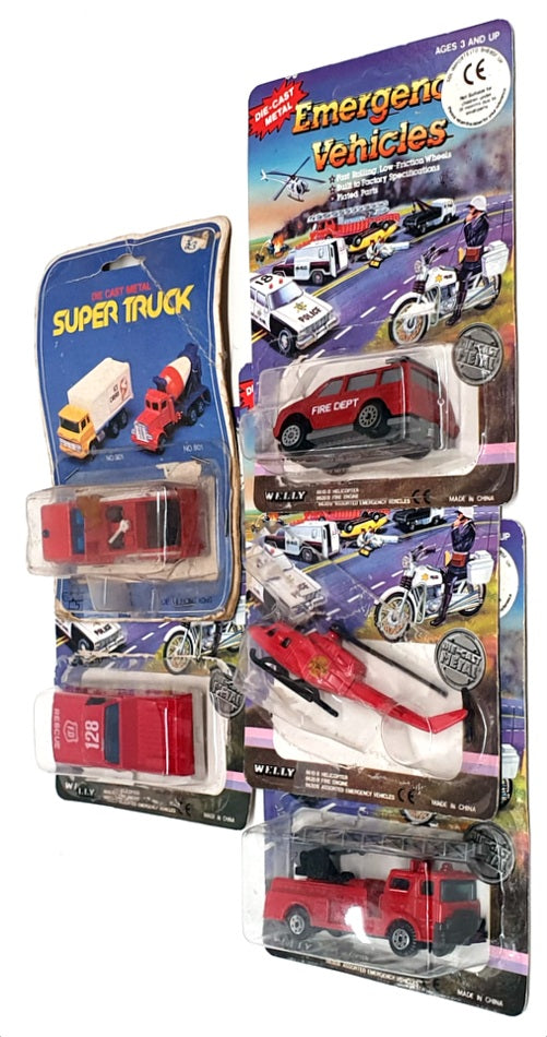 Welly Diecast 5W092 Assortment Of Fire Vehicles Red —
