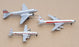 Schabak 3 Piece Aircraft Set 911/10 - TWA 1/250 DC3 1/600 Connie 1/600 B-707