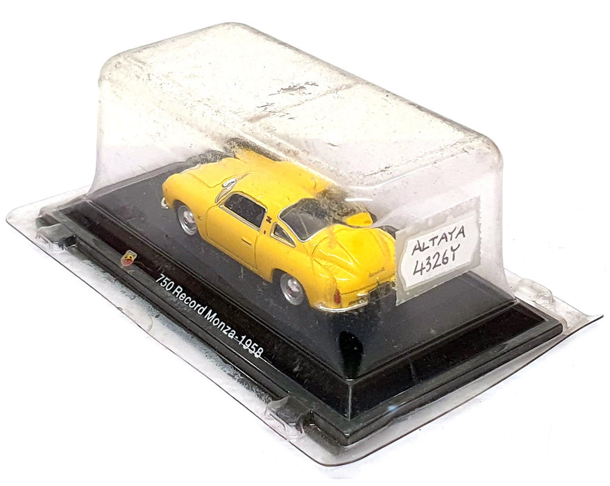 Altaya 1/43 Scale 4326Y - 1958 Fiat Abarth 750 Record Monza - Yellow