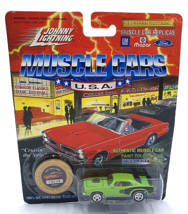 Johnny Lightning 1/64 Scale 200-130- Muscle Cars 1971 Plymouth Hemi Cuda - Green