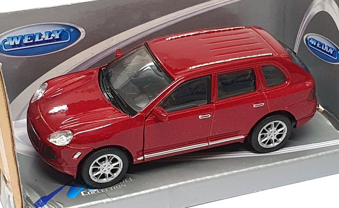 Welly 11cm Long Diecast 42348F-CW - Porsche Cayenne Turbo - Met. Deep Red