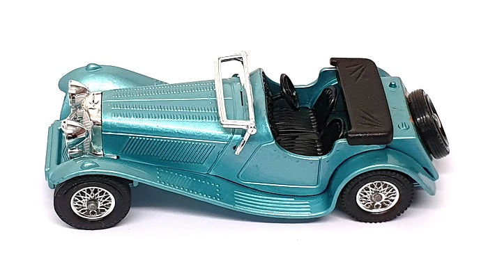 Matchbox Appx 9.5cm Long Diecast Y-1 - 1936 Jaguar SS-100 - Met. Lt. Blue