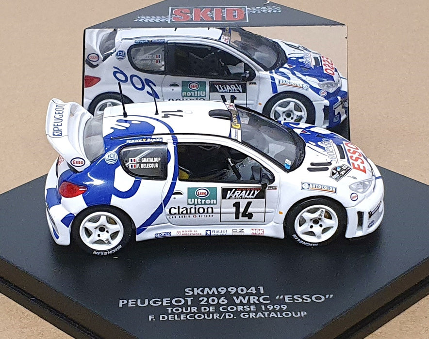 Skid 1/43 Scale SKM99941 - Peugeot 206 WRC Esso #14 Tour de Corse 1999