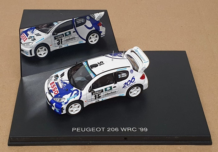 Revell 1/43 Scale 28243 - Peugeot 206 #15 WRC 1999 Delecour/Grataloup - White