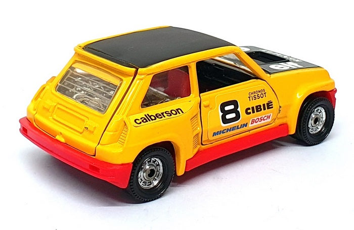 Corgi 10cm Long Diecast 307 - Renault 5 Turbo Race Car #8 - Yellow/Black/Red
