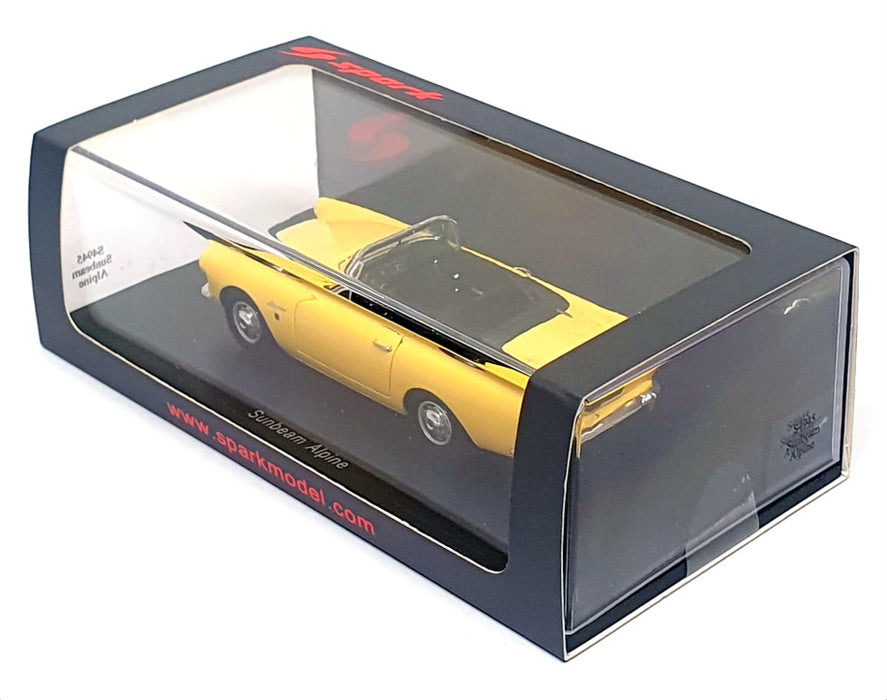Spark Model 1/43 Scale Resin S4945 - Sunbeam Alpine - Yellow