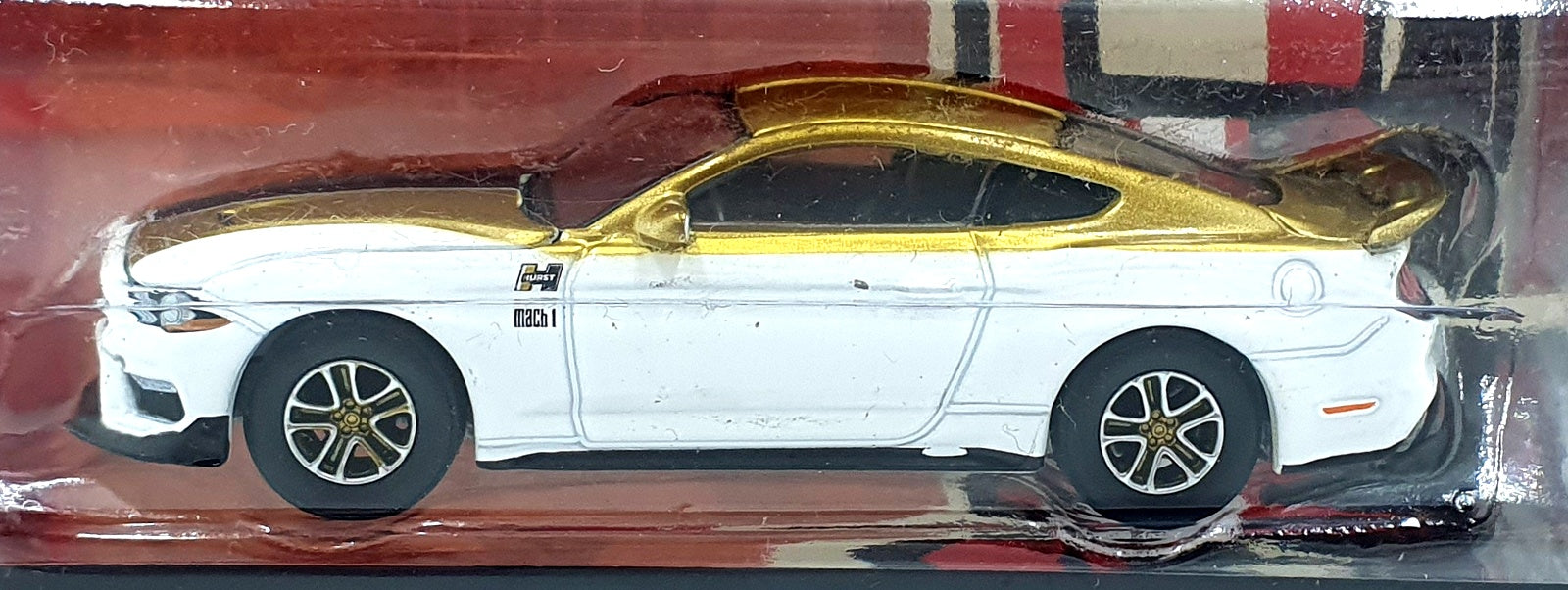 Greenlight 1/64 Scale 41150-E - 2021 Ford Mustang MACH 1 - White/Gold