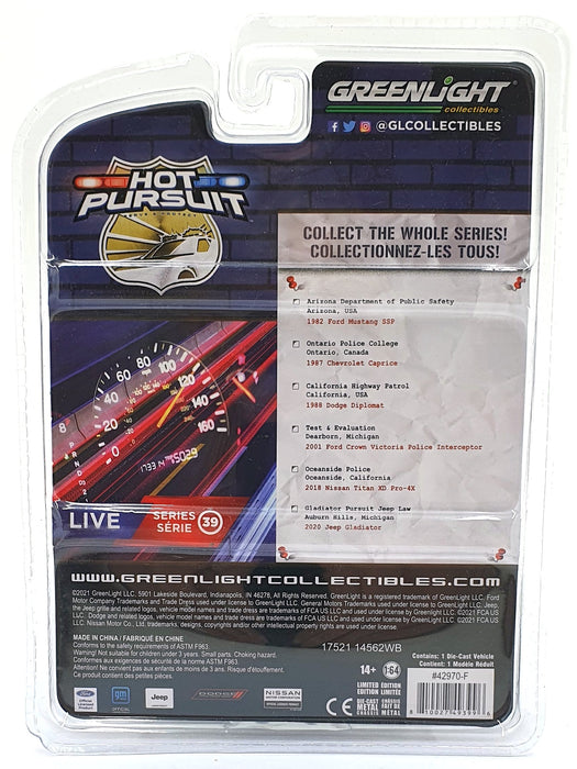 Greenlight 1/64 Scale 42970-F 2020 Jeep Gladiator Michigan - Silver