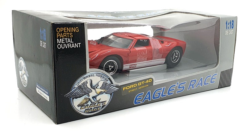 Eagle's Race 1/18 Scale Diecast 2100 - Ford GT-40 Street Version - Red