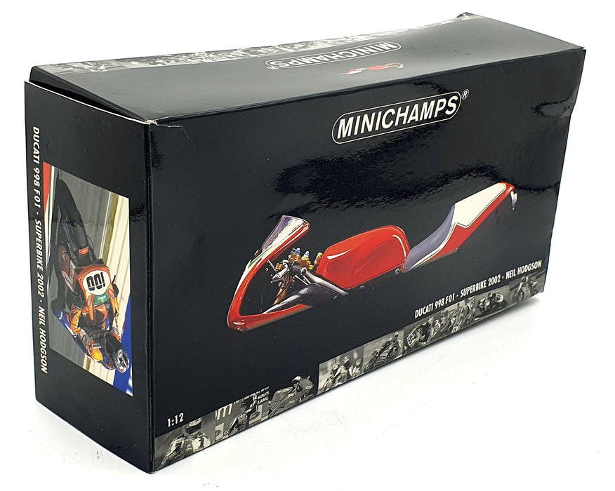 Minichamps 1/12 Scale Motorcycle 122 021200 - Ducati 998 F01 WSB 2002