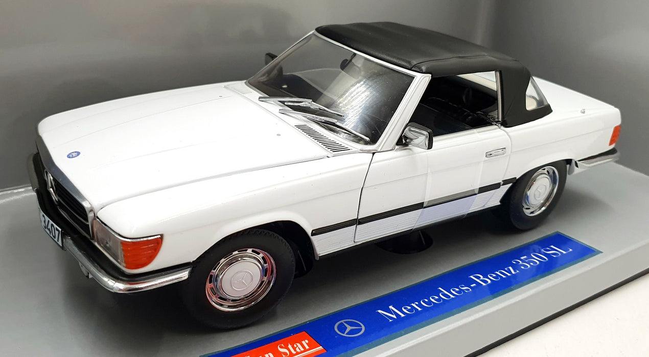 Sun Star 1/18 Scale Diecast 1140 - Mercedes Benz 350 SL - White