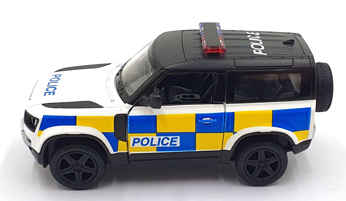 Kinsmart 1/36 Scale Pull Back & Go TY2341 - Land Rover Defender 90 - Police