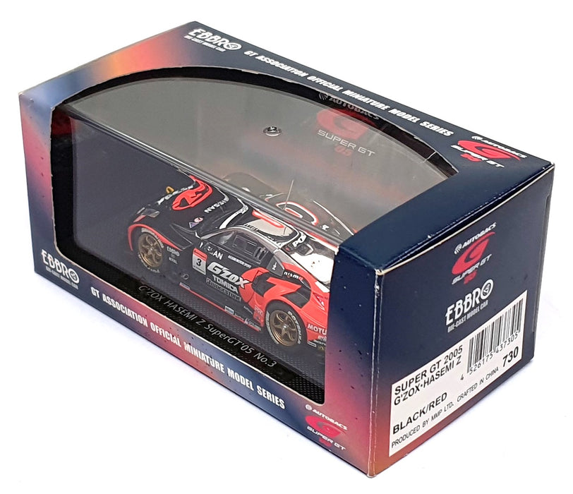 Ebbro 1/43 Scale 730 - Nissan G-Zox Hasemi Z SuperGT'05 #3 - Black/Red