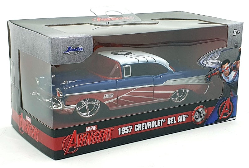 Jada 1/32 Scale Diecast 24078 - 1957 Chevrolet Bel Air Marvel Avengers Falcon