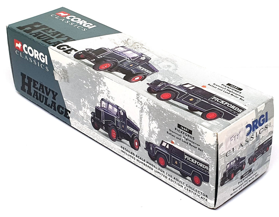 Corgi 1/50 & 1/43 Scale 16601 Scammell Highwayman Ballast & Land Rover Pickfords