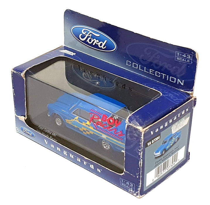 Vanguards 1/43 Scale VA07304 - Ford Cortina Mk1 John Woolfe Racing - Blue