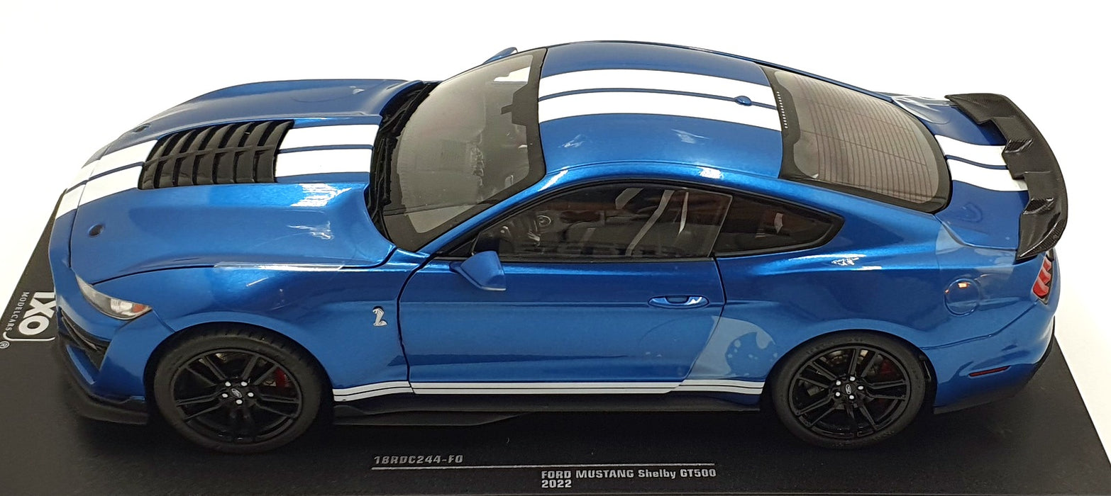 IXO 1/18 Scale 18RDC244-FO - 2022 Ford Mustang Shelby GT500 - Met. Blue
