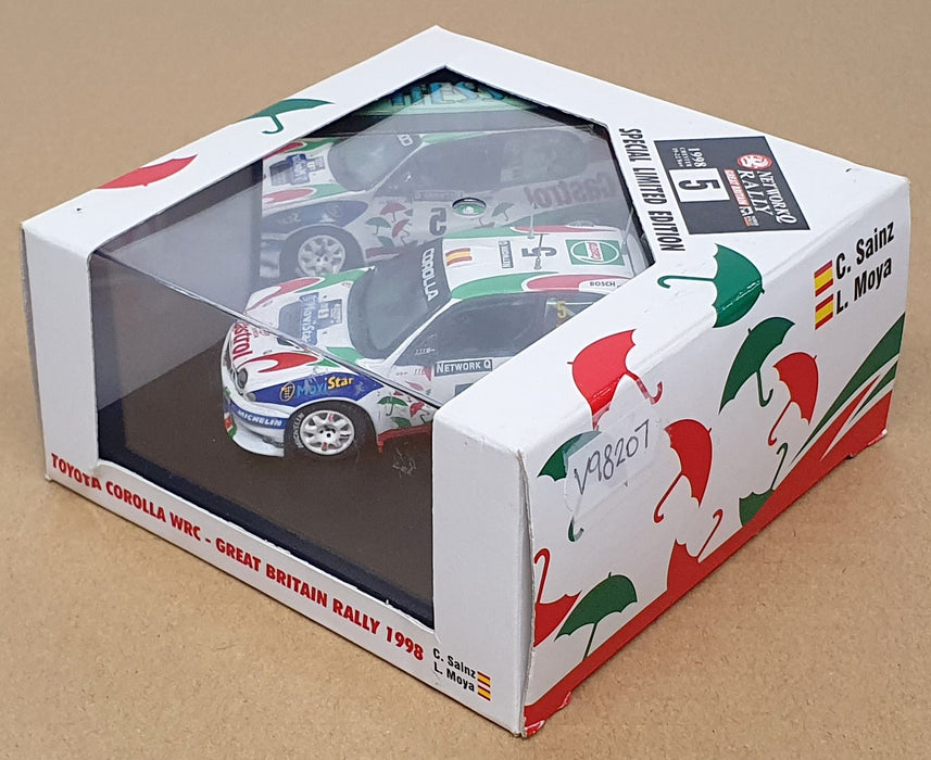 Vitesse 1/43 Scale V98207 - Toyota Corolla WRC #5 GB Rally 1998 Sainz/Moya