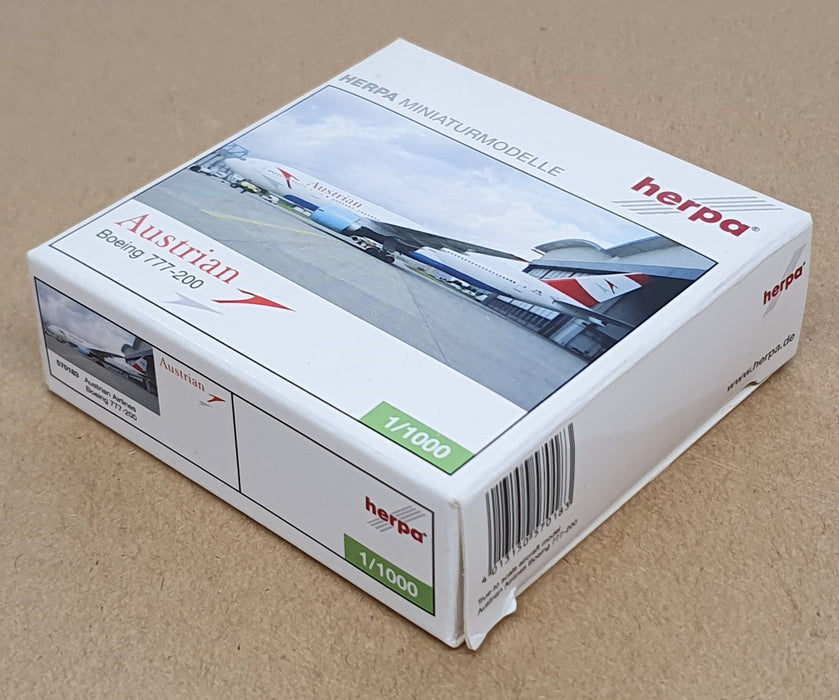 Herpa 1/1000 Scale 570183 - Boeing 777-200 Austrian Airlines OE-LPA