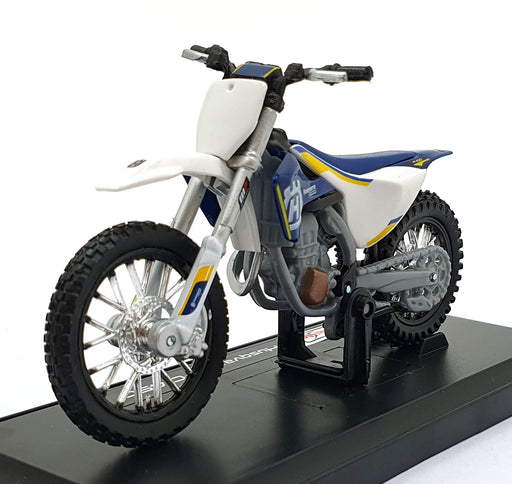 Maisto 1/18 Scale 39300 - Husqvarna Motorbike - White/Blue