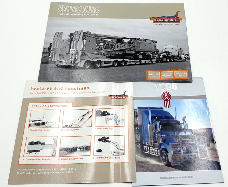 TWH Collectibles 1/50 Scale T09001B Drake 2X8 Dolly 4X8 Swingwing Kenworth T908