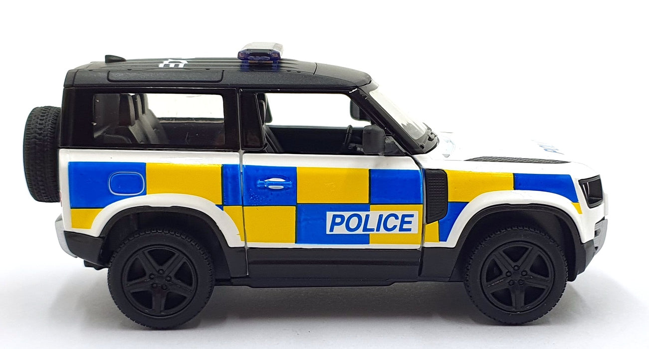 Kinsmart 1/36 Scale Pull Back & Go TY2341 - Land Rover Defender 90 - Police