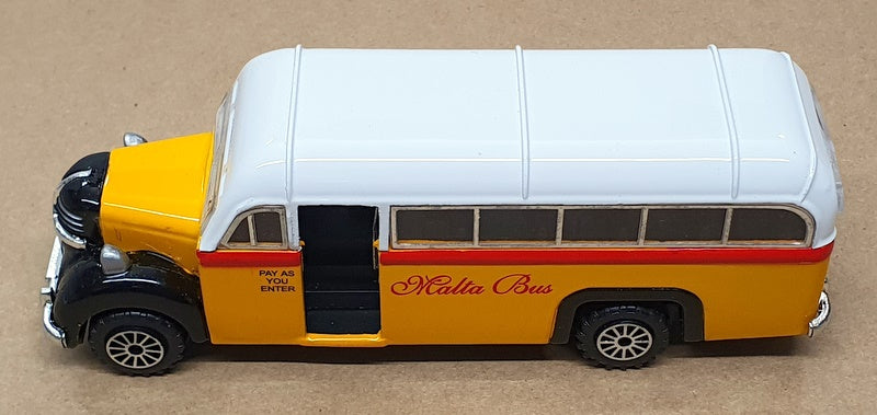 Alexsandro 14cm Long Diecast GZ002 - Gozo Malta Bus Valletta - Yellow/White