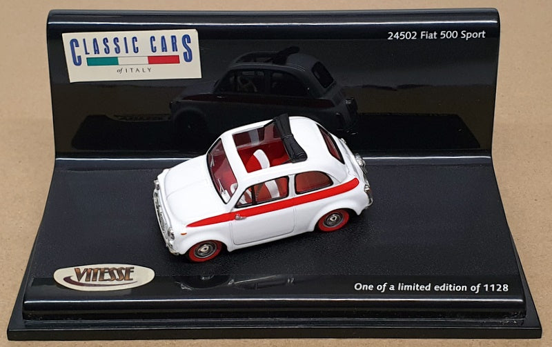 Vitesse 1/43 Scale Diecast 24502 - Fiat 500 Sport - White