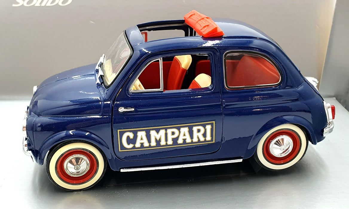 Solido 1/18 Scale Diecast 4673 - Fiat 500 Campari - Blue