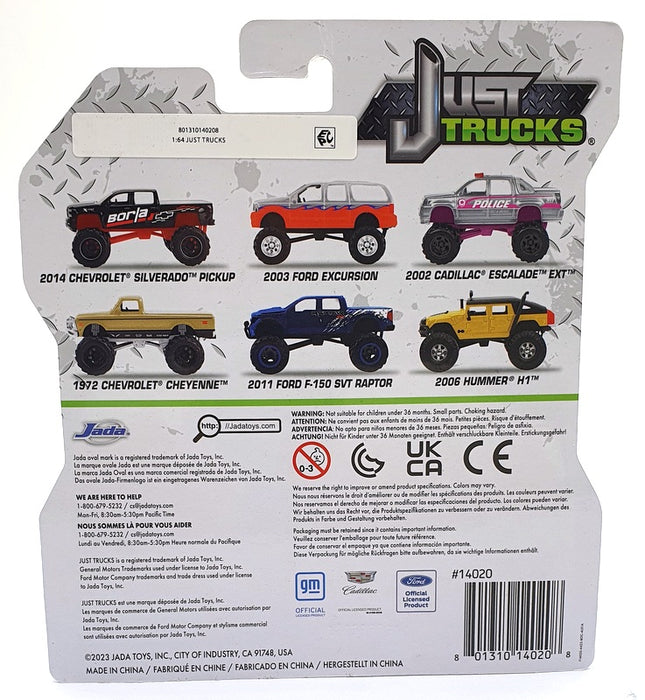 Jada Just Trucks 1/64 Scale 14020 - 2003 Hummer H1 - Yellow