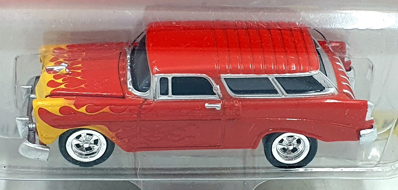 Johnny Lightning 1/64 Scale 457-02 Thunder Wagon Custom '56 Nomad - Red