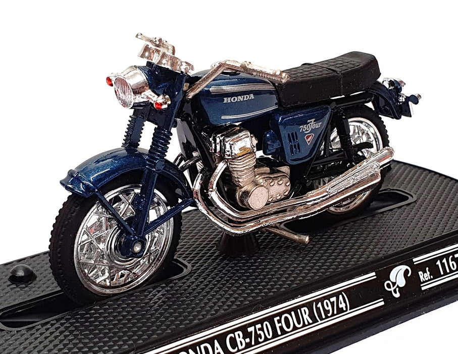 Guiloy 1/24 Scale 11676 - 1974 Honda CB-750 Four Motorbike - Blue