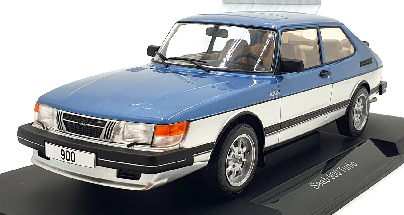 Model Car Group 1/18 Scale MCG18261MCW - Saab 900 Turbo - Blue/Silver