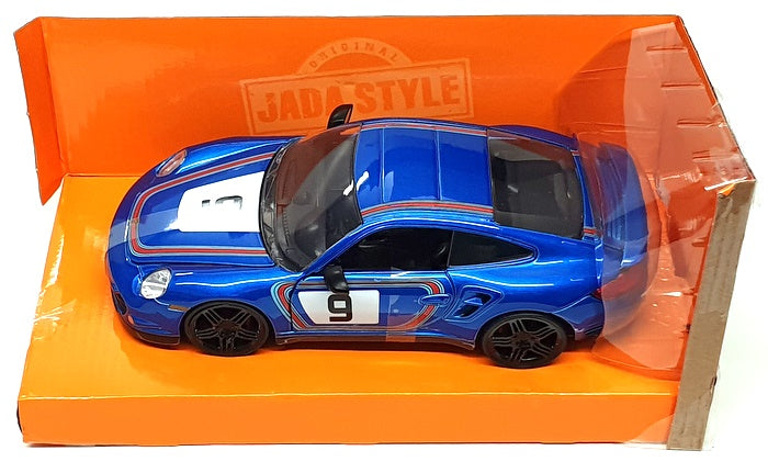 Jada Hyper-Spec 1/24 Scale 36372 - Porsche 911 Turbo (997) #9 Race Car - Blue