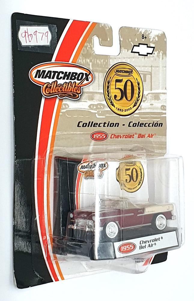 Matchbox 50 1952-2002 1/64 Scale 96979 - 1955 Chevrolet Bel Air - Dk. Red