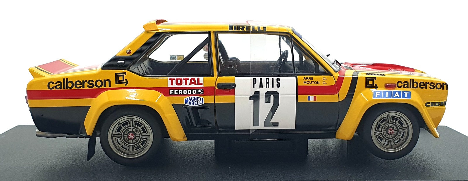 Solido 1/18 Scale S1806007 Diecast - Fiat 131 Abarth #12 Monte Carlo Rally 1980