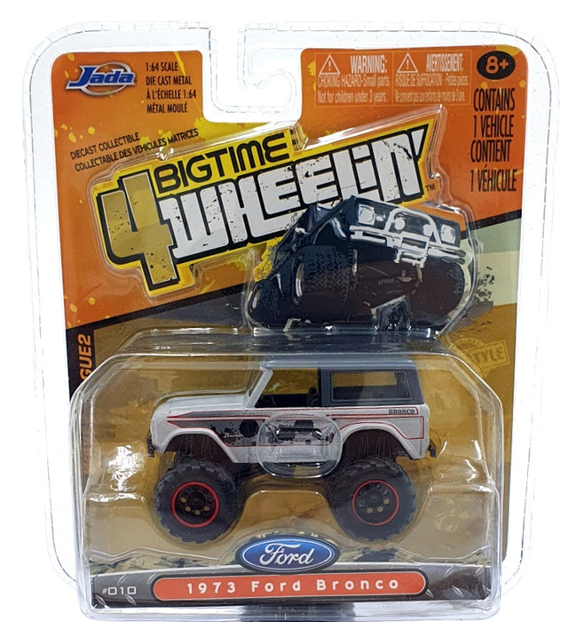 Jada 4Wheelin 1/64 Scale 14013 - 1973 Ford Bronco - Grey/Red