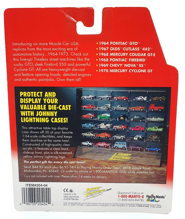 Johnny Lightning 1/64 Scale 204-04 - Muscle Cars 1964 Pontiac GTO - Gold