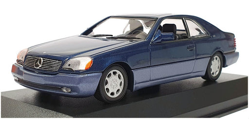 Maxichamps 1/43 Scale 940 032600 - 1992 Mercedes Benz 600 SEC (C140) - Met Blue