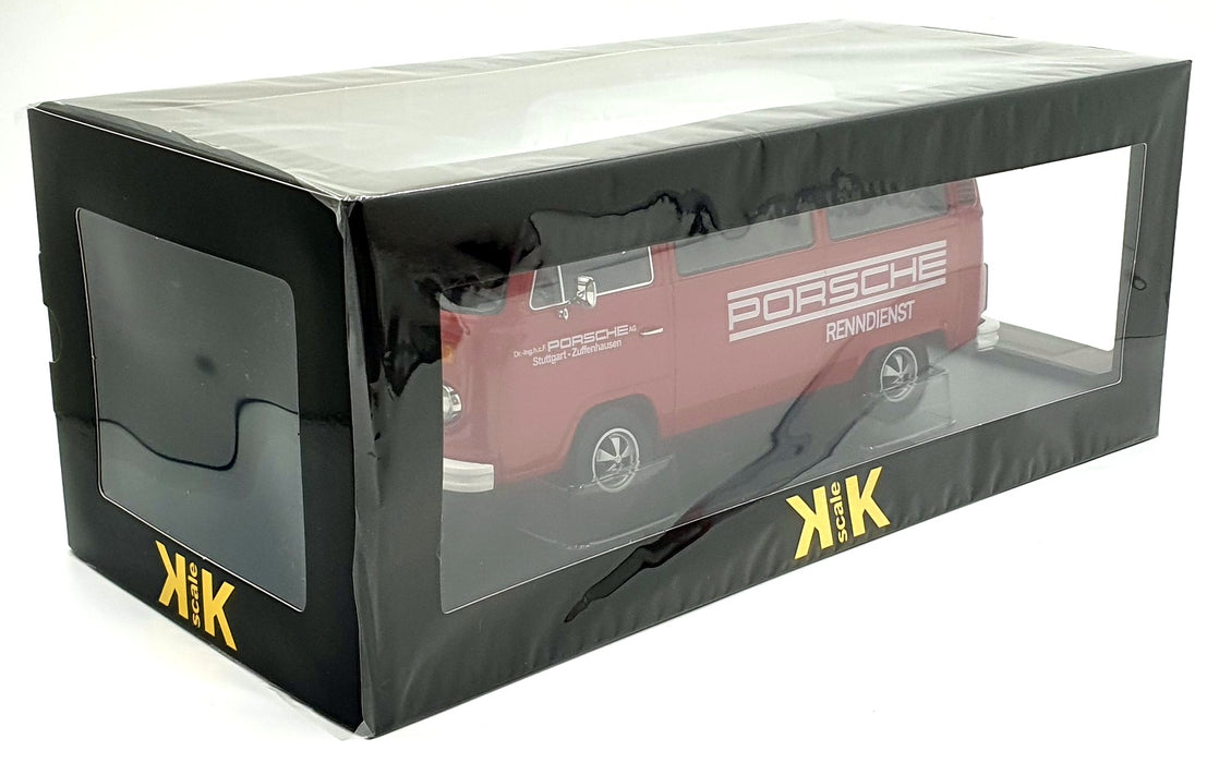 KK Scale 1/18 Scale KKDC181364F - 1972 VW T2b Bus Porsche Racing Team - Red