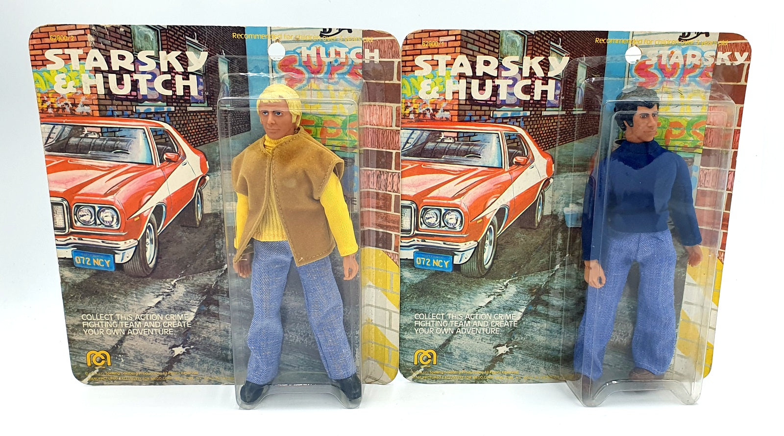 Mego Corp 8" Tall Figures 62800/1/2 - Starksky And Hutch Figure Set