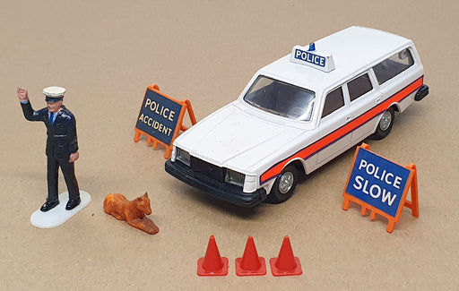 Dinky Toys Original Diecast 243 - Volvo Police Car - White