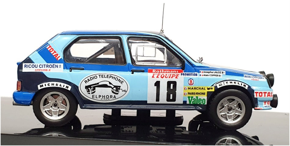 Ixo 1/43 Scale RAC127 - Citroen Visa Chrono Tour De Corse1983 - Blue