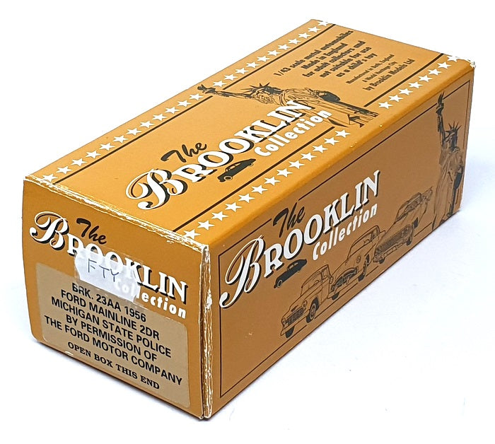 Brooklin 1/43 Scale BRK23AA - 1956 Ford Mainline 2Dr Michigan State Police Blue