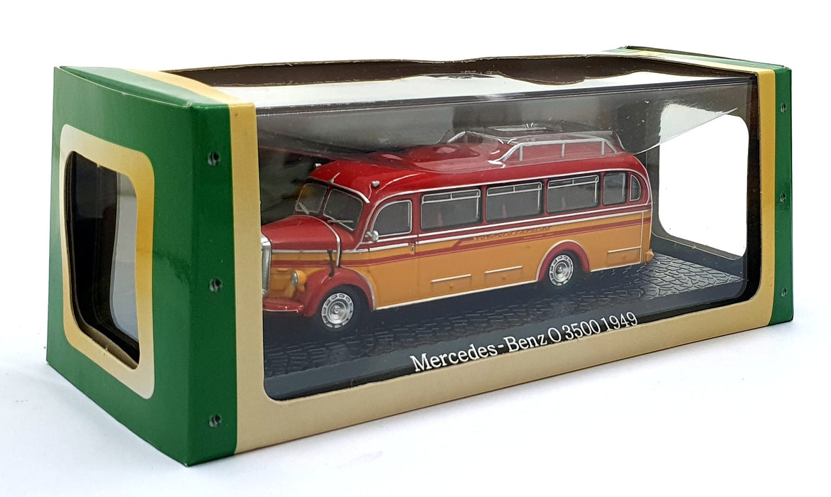 Atlas Editions 1/72 Scale 7 163 136 - 1949 Mercedes-Benz O 3500 - Red/Orange