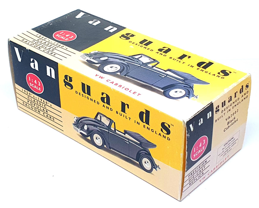 Vanguards 1/43 Scale Diecast VA2002 - Volkswagen VW Cabriolet - Black